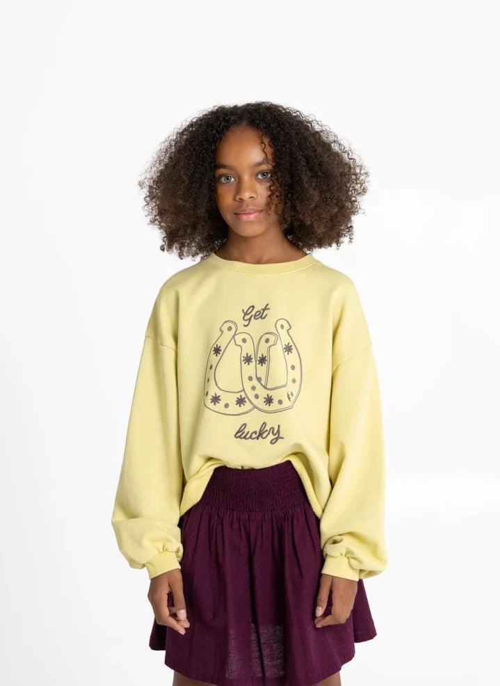 Hundred Pieces - Belmont Lucky Organic Cotton Sweatshirt | Light Yellow