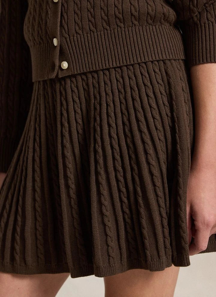 Ralph Lauren - Logo vest and skirt set | Brown