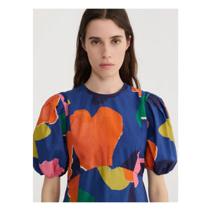 Bobo Choses - Blooming Color Organik Pamuk Elbise | Mavi