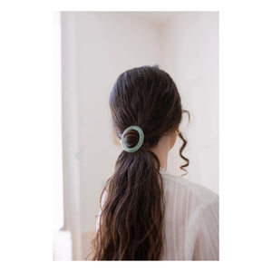 Bachca - Opaline Round Hair Clip | Green Water
