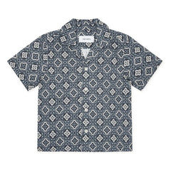 Les Deux - Lukas Arabesque organic cotton shirt | Blue