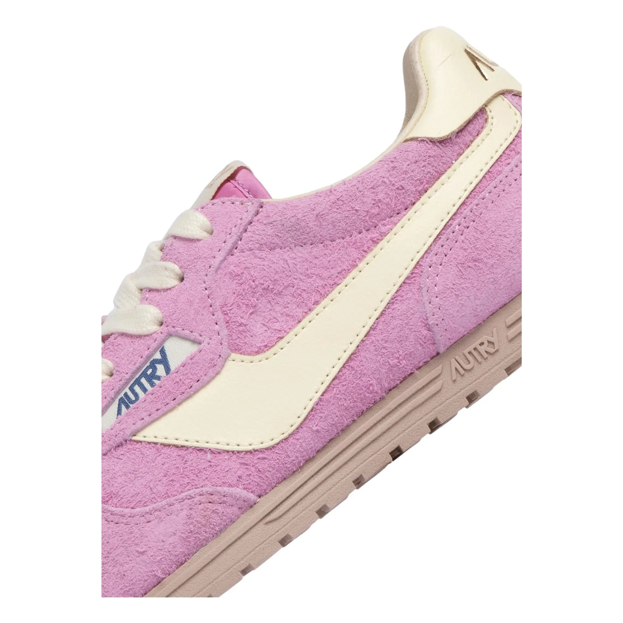 Autry - Windspin Low Two-Tone Suede & Leather Sneakers | Pink