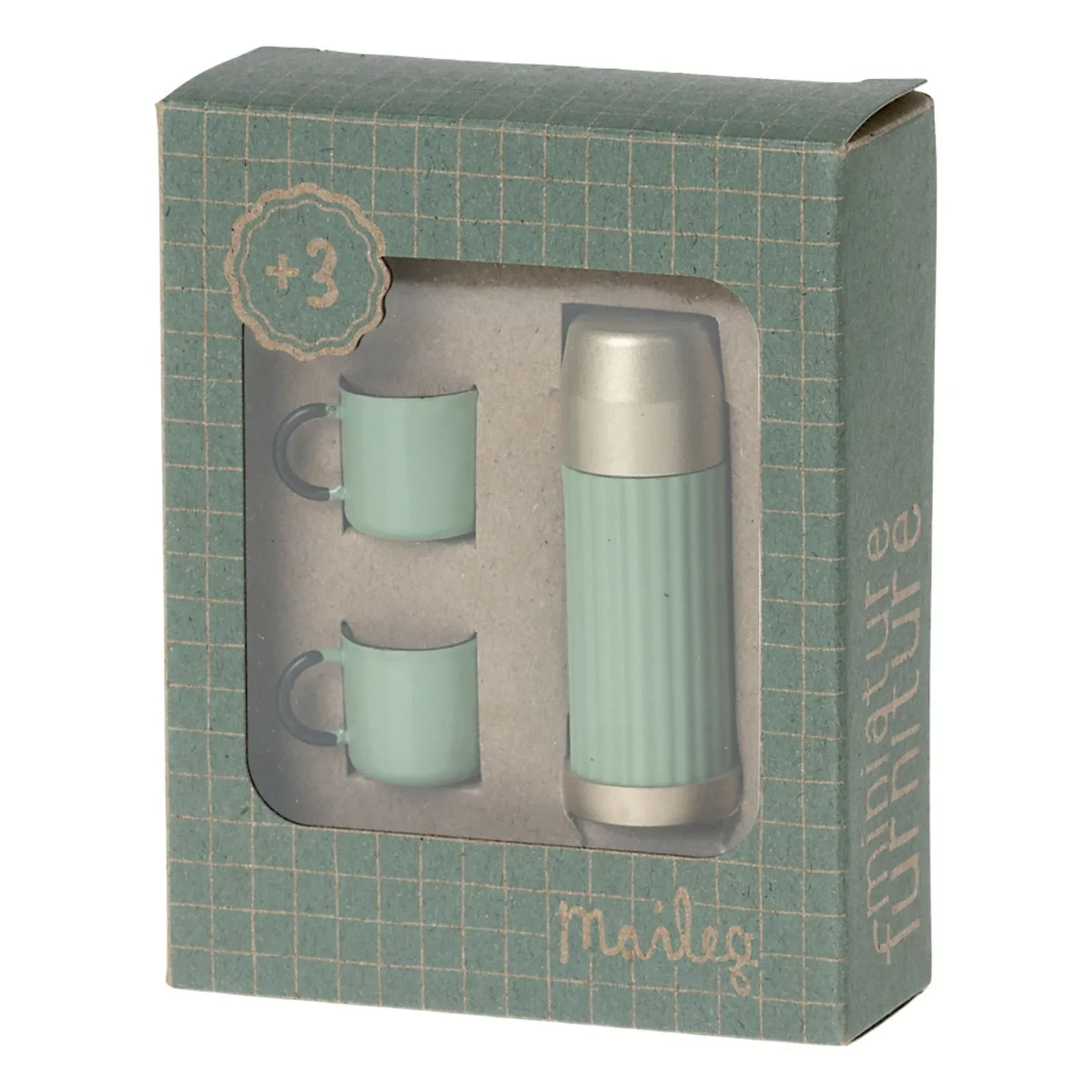 Maileg - Thermos Bottle and Cups | Mint Green