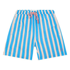Smallable Kid - Archie Striped Swim Shorts | Electric Blue