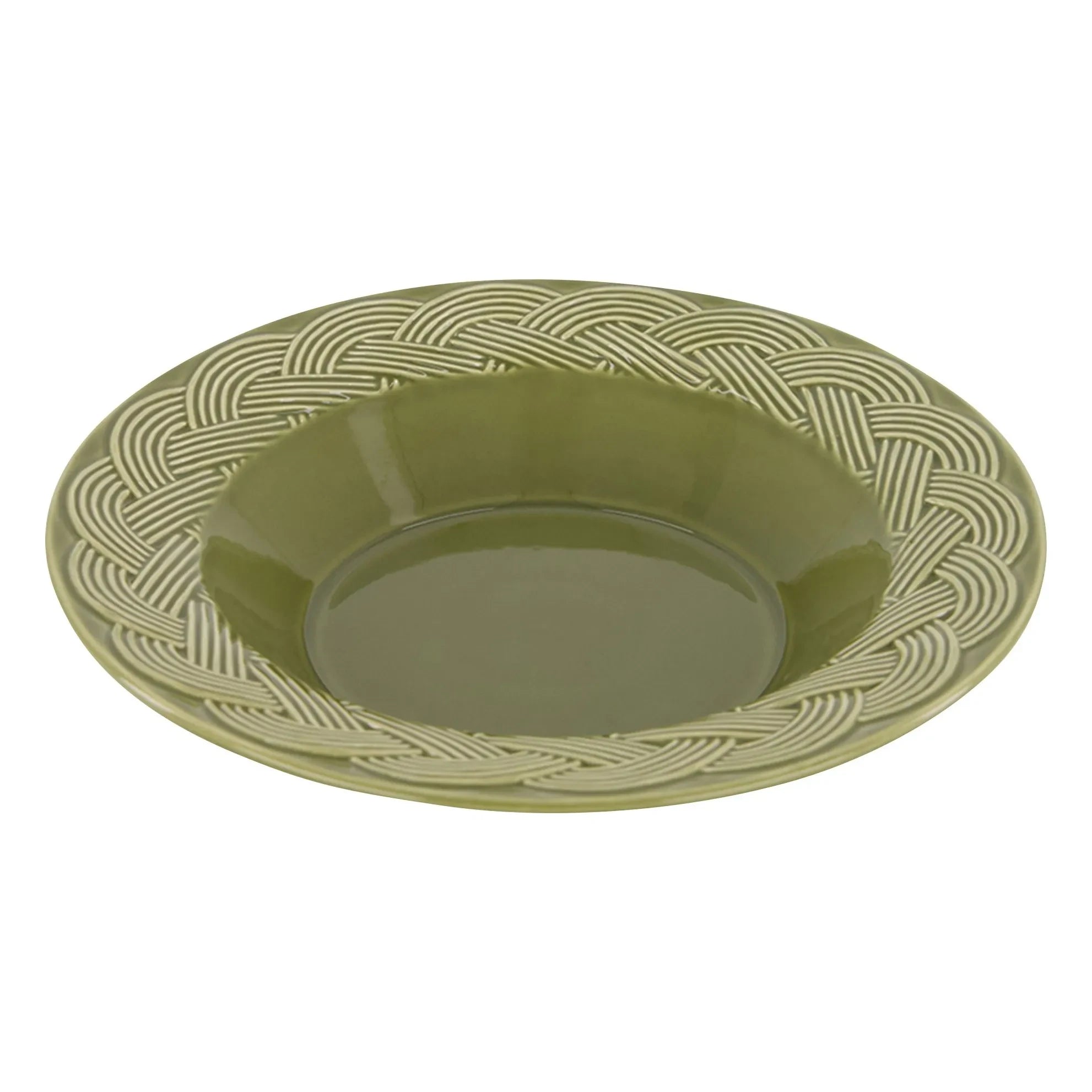 House of Capricorn - Wicker Soup Plate | Green