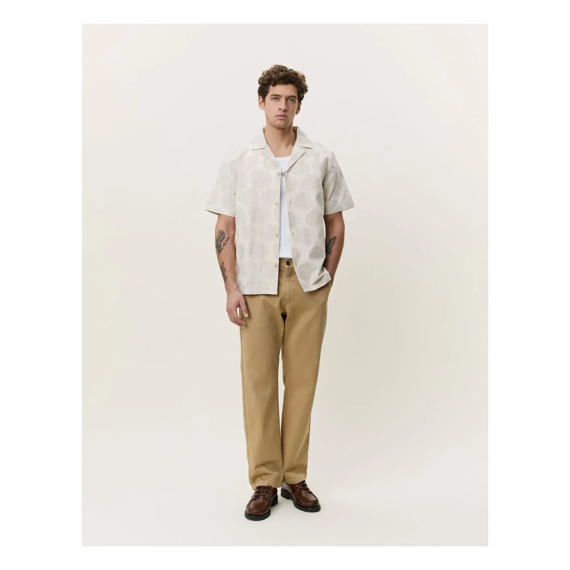 Les Deux - Dahlia Jacquard Shirt | Beige