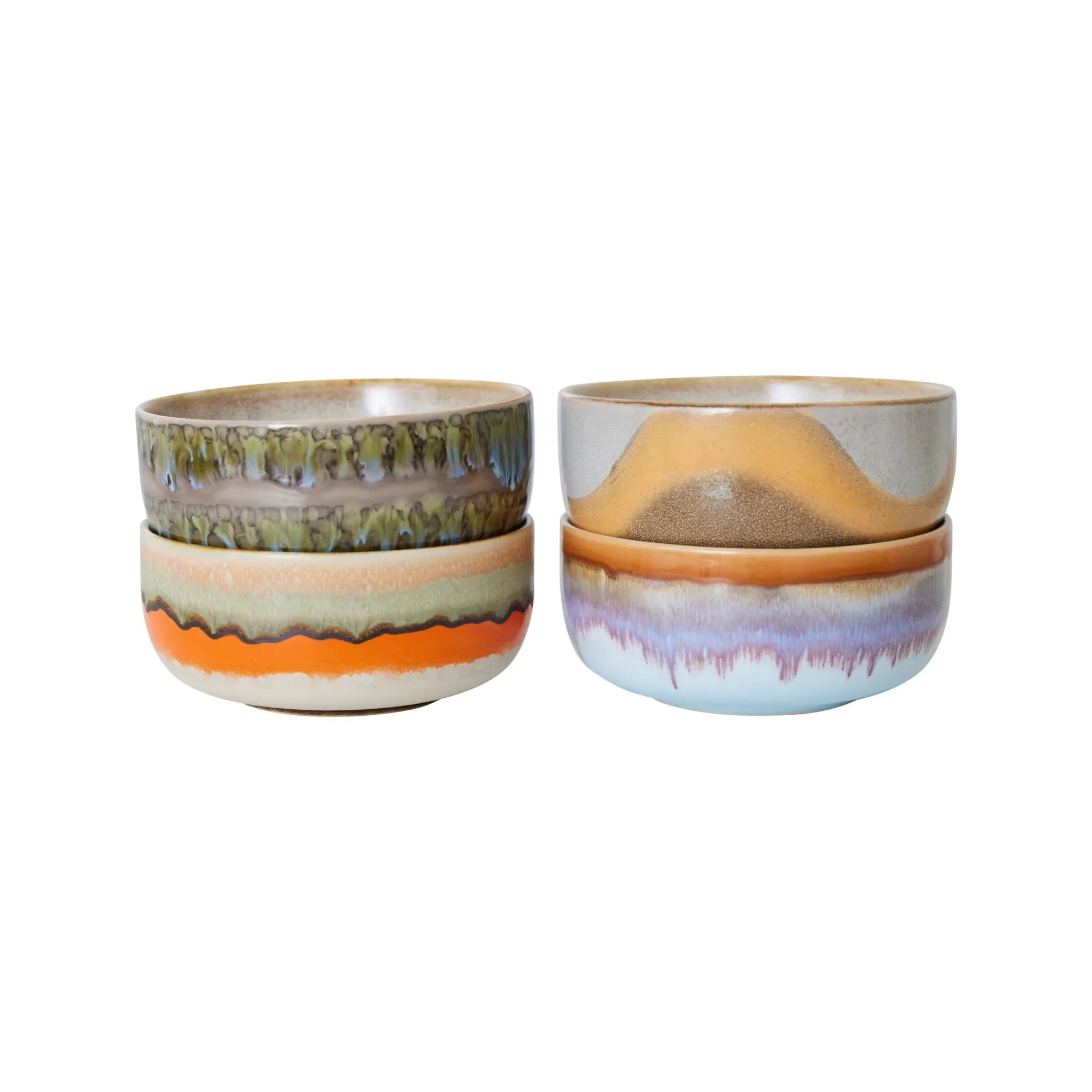 HKliving - Stone Ceramic Bowl - Set of 4