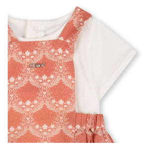 Chloé - Organic Cotton Overall and T-Shirt Set | Peach