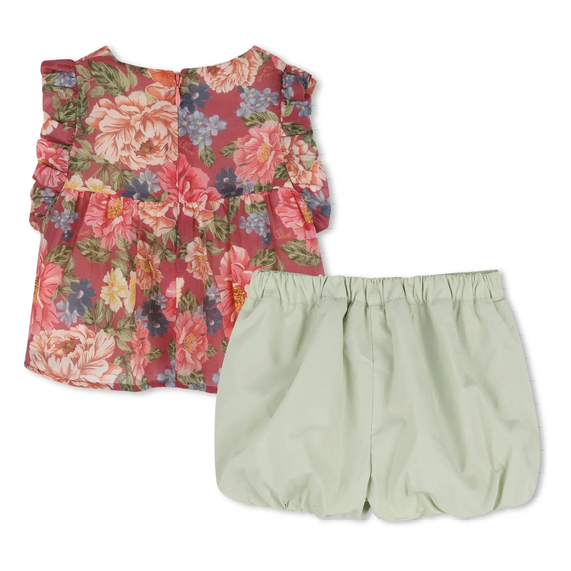 Chloé - Organic Cotton Fleurie Top & Bloomer Set | Rosewood