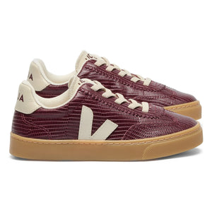Veja - Volley Deri Bağcıklı Sneakerlar | Bordo