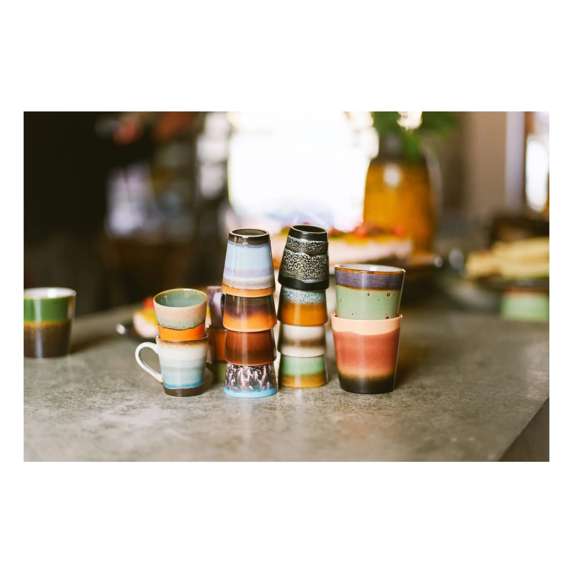 HKliving - Stone Ceramic Mug | Brick Red