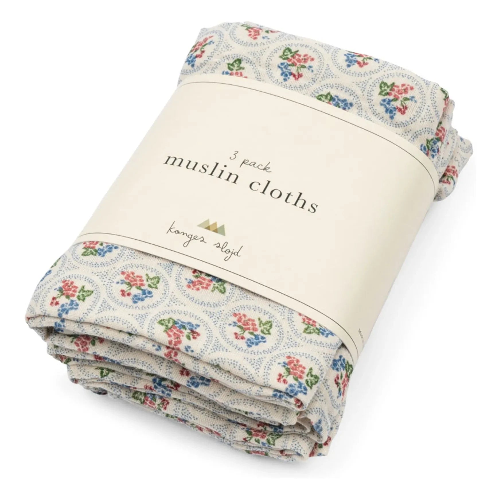 Konges Sløjd - Verona Blues Baby Diapers - 3-Pack | Ecru