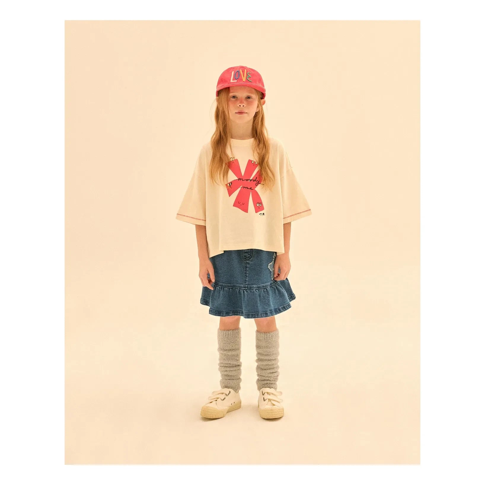 Jelly Mallow - Moody Me T-shirt | Ecru
