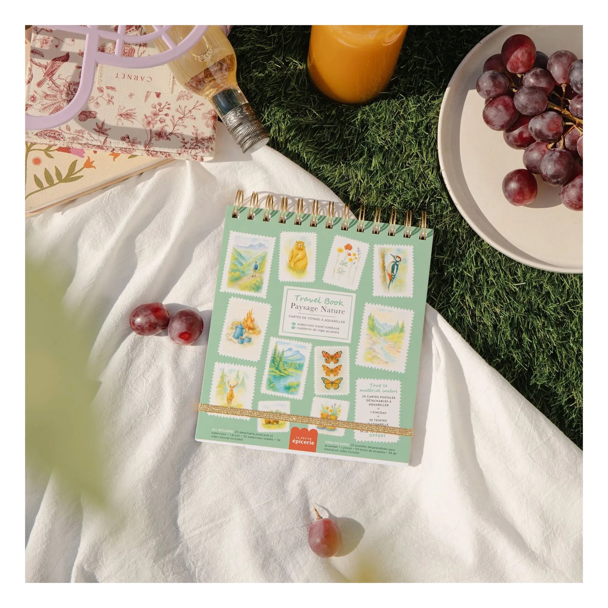 La Petite Épicerie - Watercolor Notebook - Nature Scene