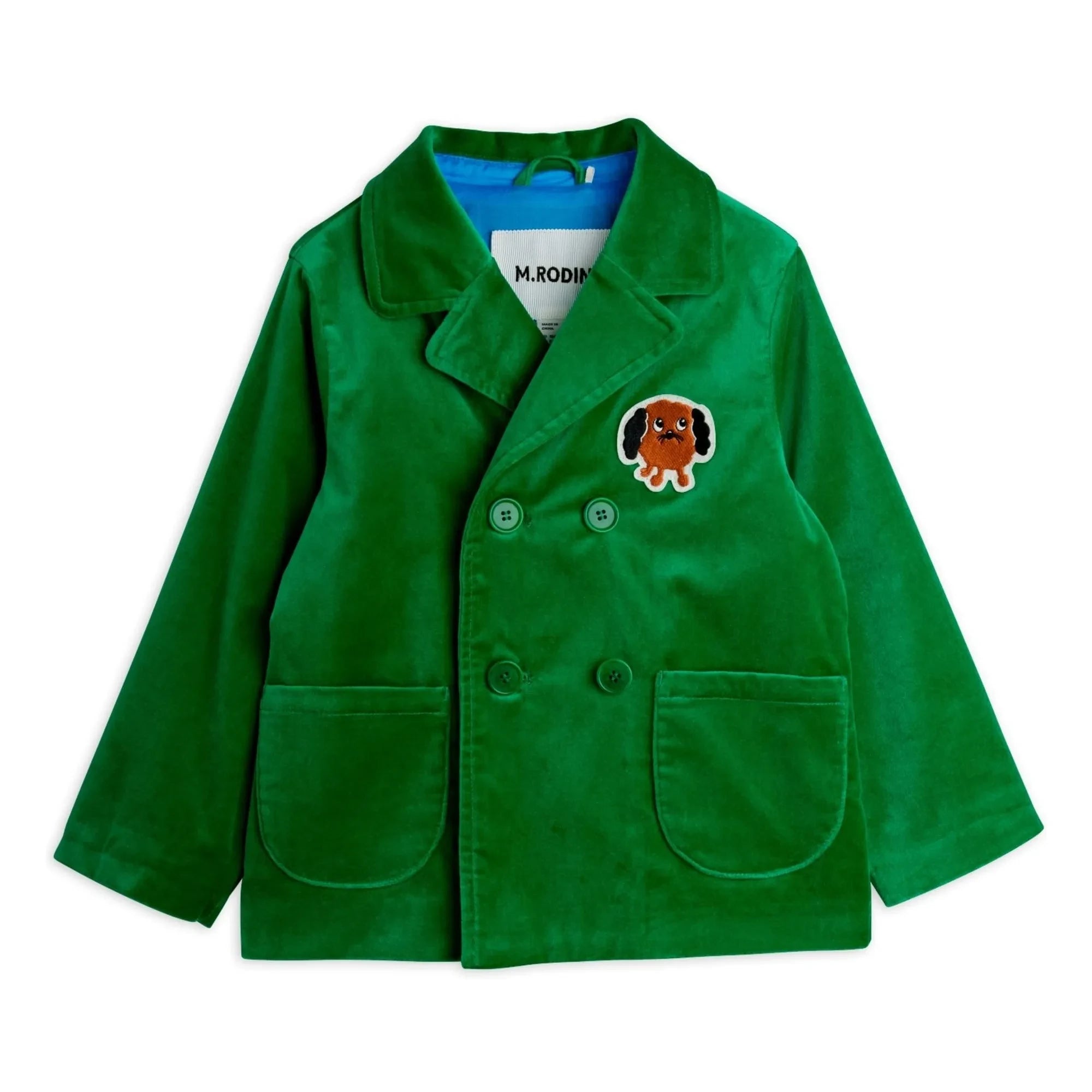 Mini Rodini - Diggie Velvet Organic Cotton Jacket | Green