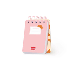 Legami - Çizgili Resimli Sert Kapaklı Defter - Kruvasan - Spiral Ciltli