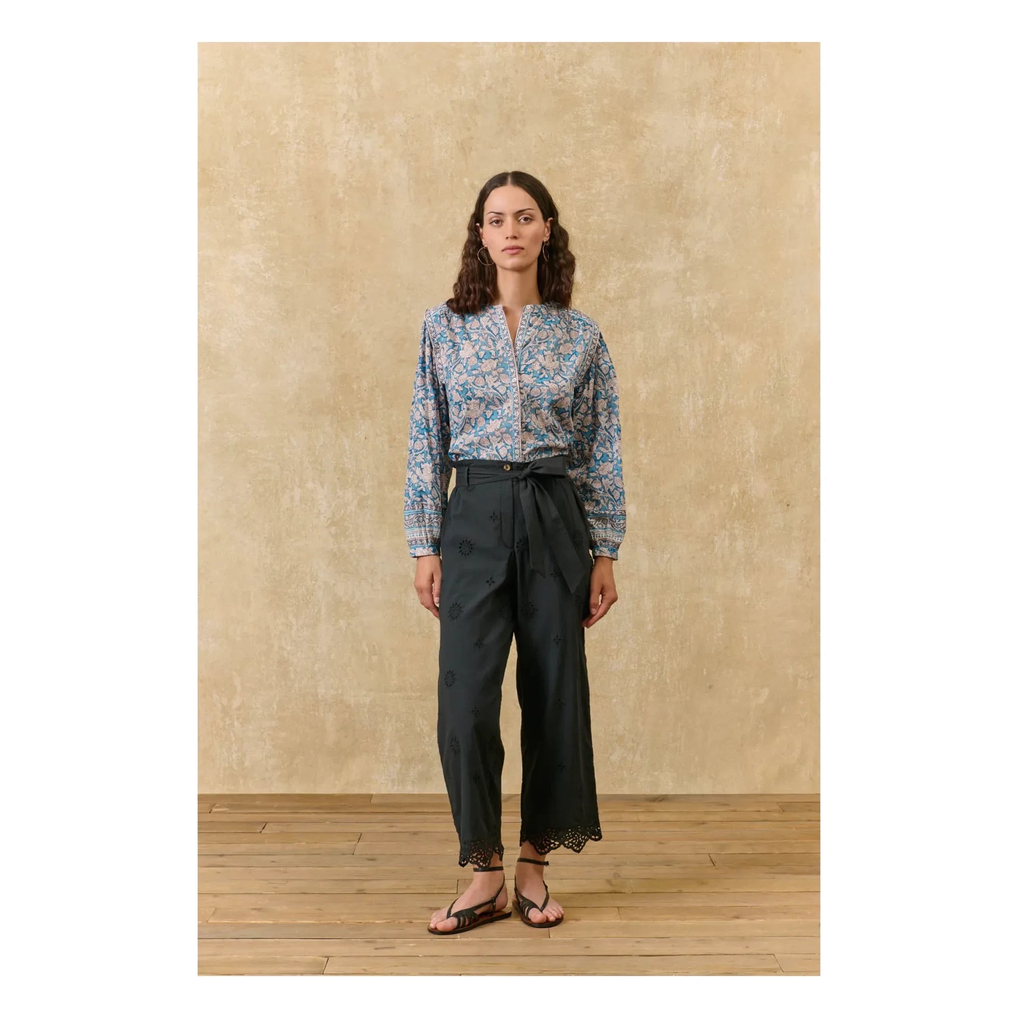 Louise Misha - Jane organic cotton blouse | Blue