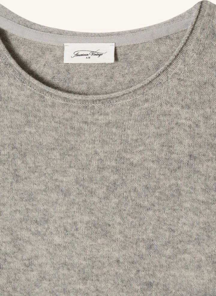 American Vintage - Ducksbay Wool and Cashmere Sweater | Heather grey