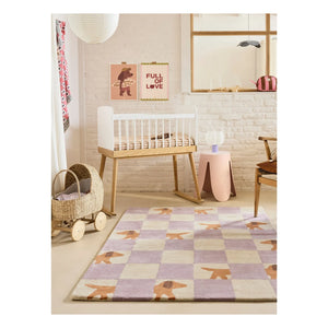 Bleuu-studio - Walter Damier Rug | Lilac