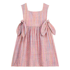 Louise Misha - Aloisa Checkered Bib Dress | Pink