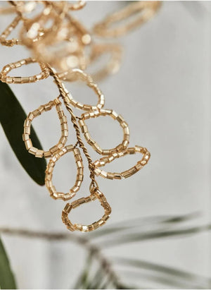 House Doctor - Pearl Leaf Christmas Decoration - Set of 3 | Gold
