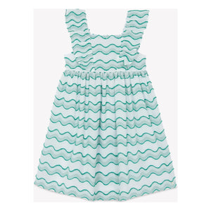 Tartine et Chocolat - Wave Pattern Dress | Green