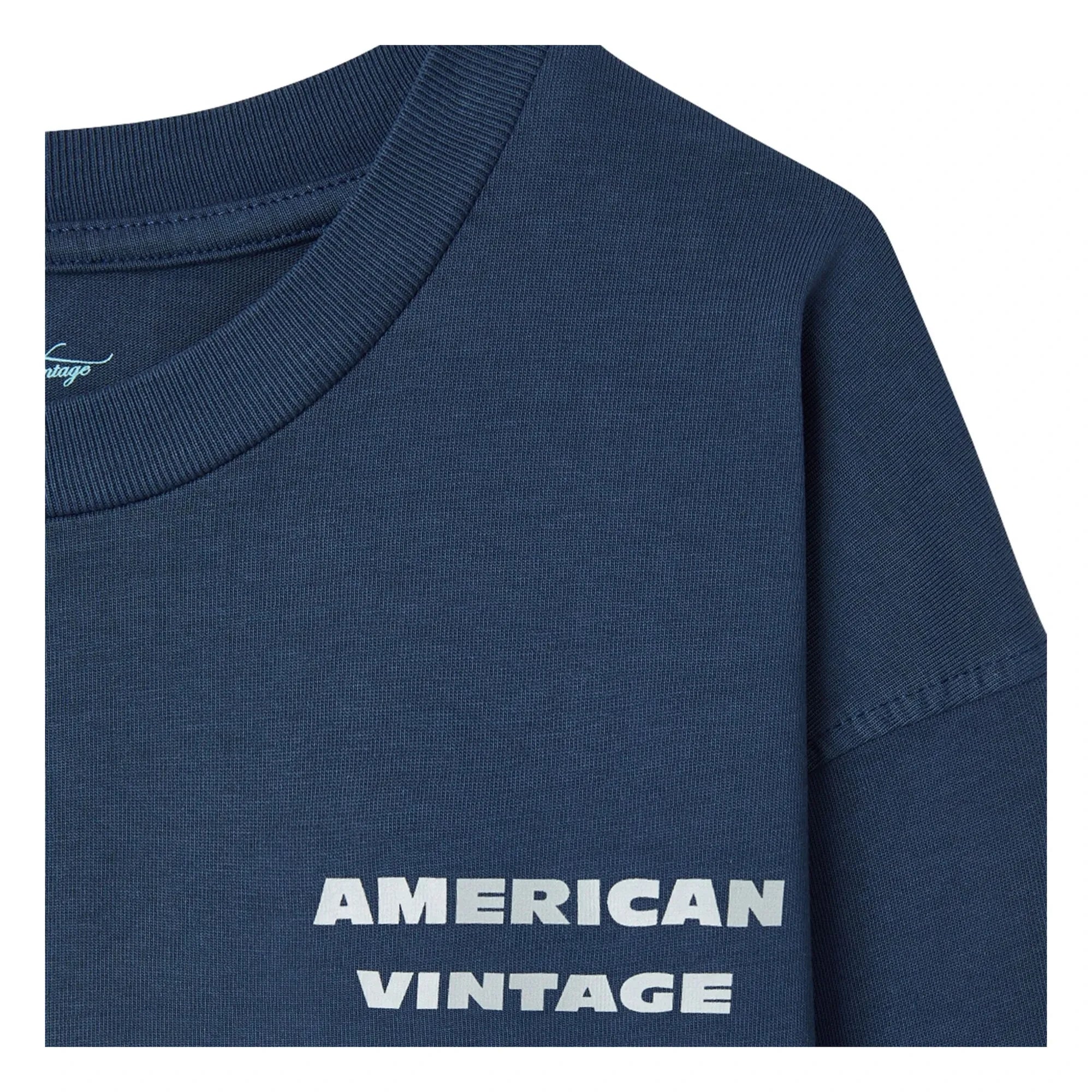 American Vintage - Fizvalley Long Sleeve T-Shirt | Navy Blue