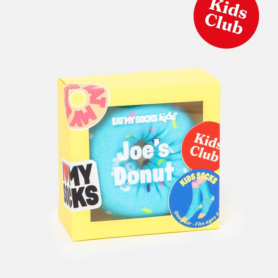 Eat My Socks - Çocuk Joe Donut Mavi Çorap - Dinossi