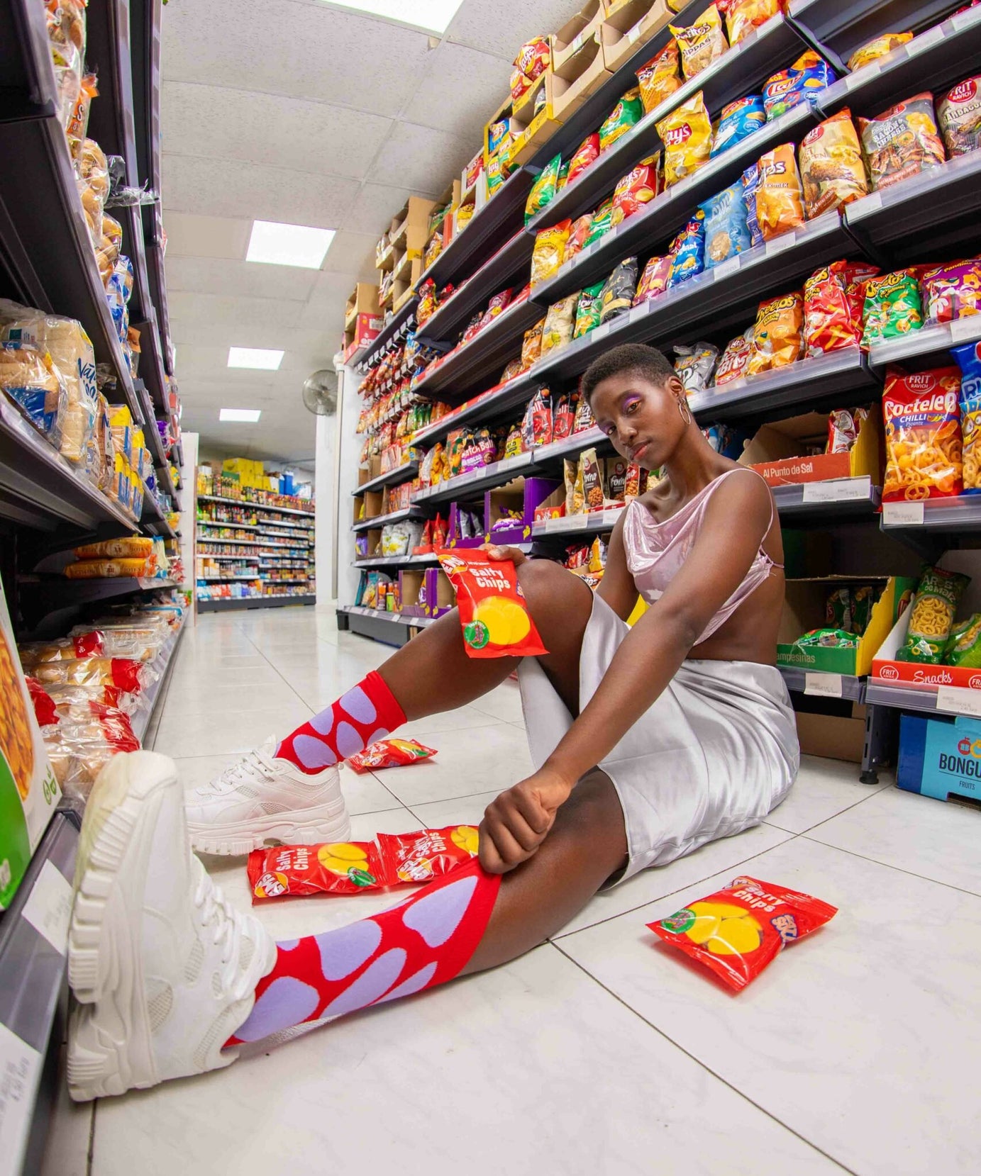 Eat My Socks - Yetişkin Tuzlu Cipsler Çorap - Dinossi