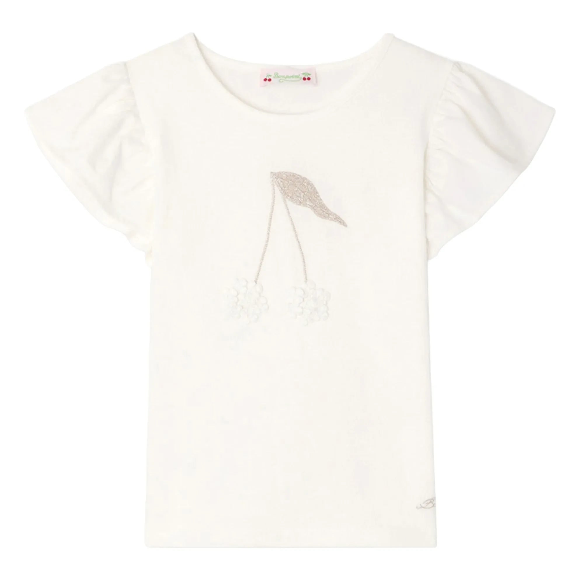Bonpoint - Emila T-Shirt with Ruffle Organic Cotton | White