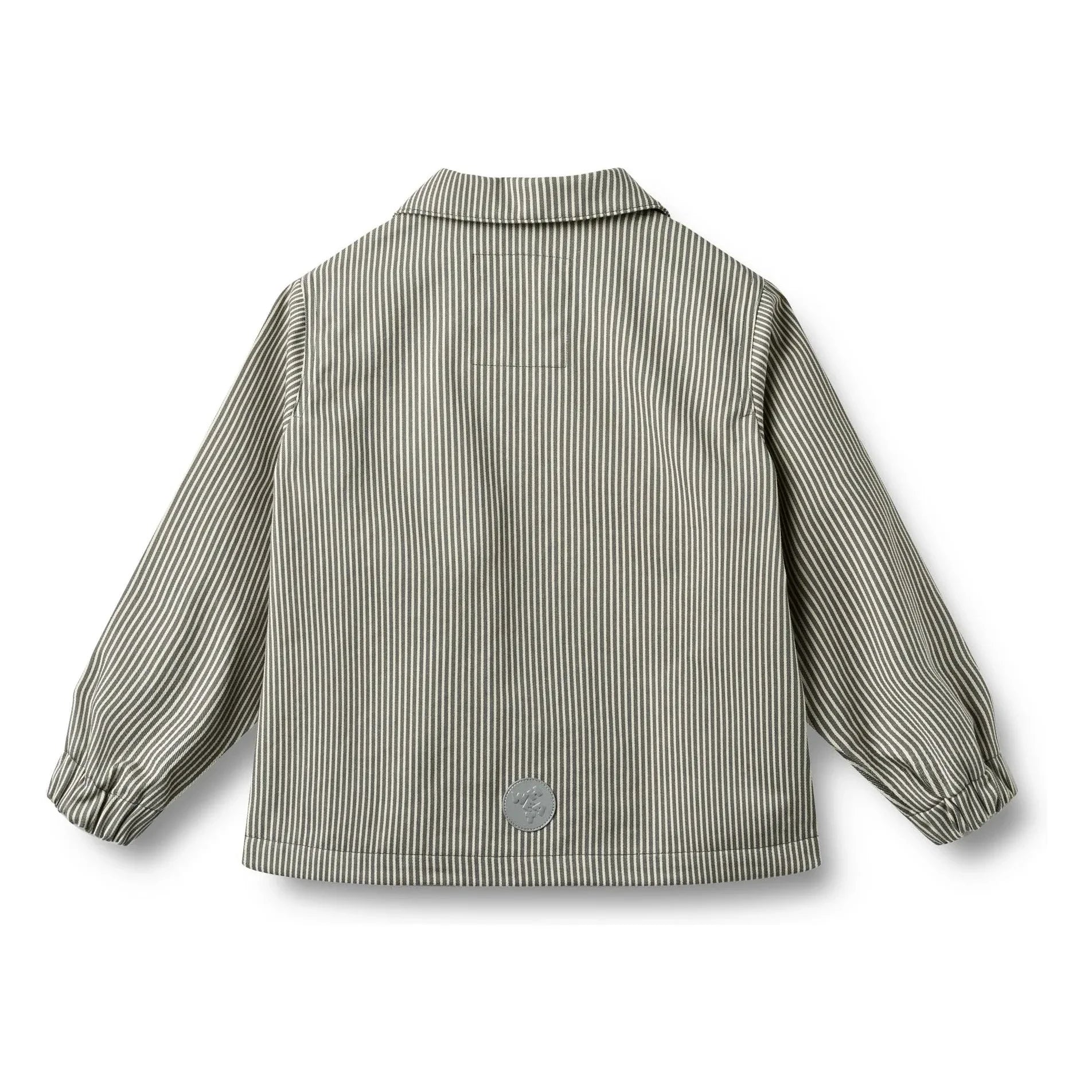 Wheat - Bofo Striped Organic Cotton Jacket | Gray