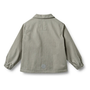 Wheat - Bofo Striped Organic Cotton Jacket | Gray