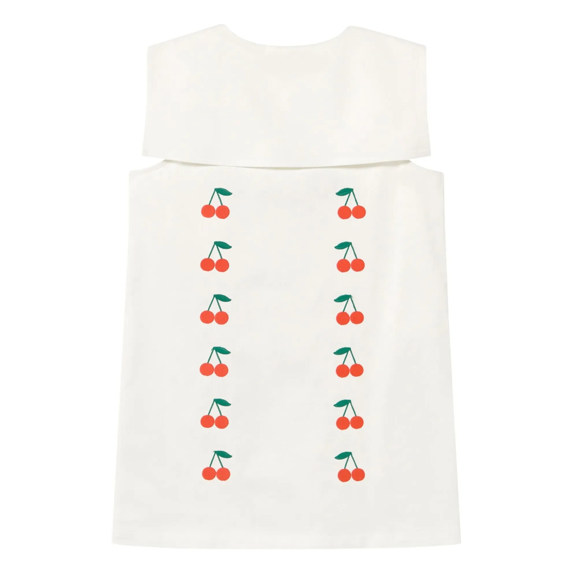 Tinycottons - Cherry Collar Dress | White
