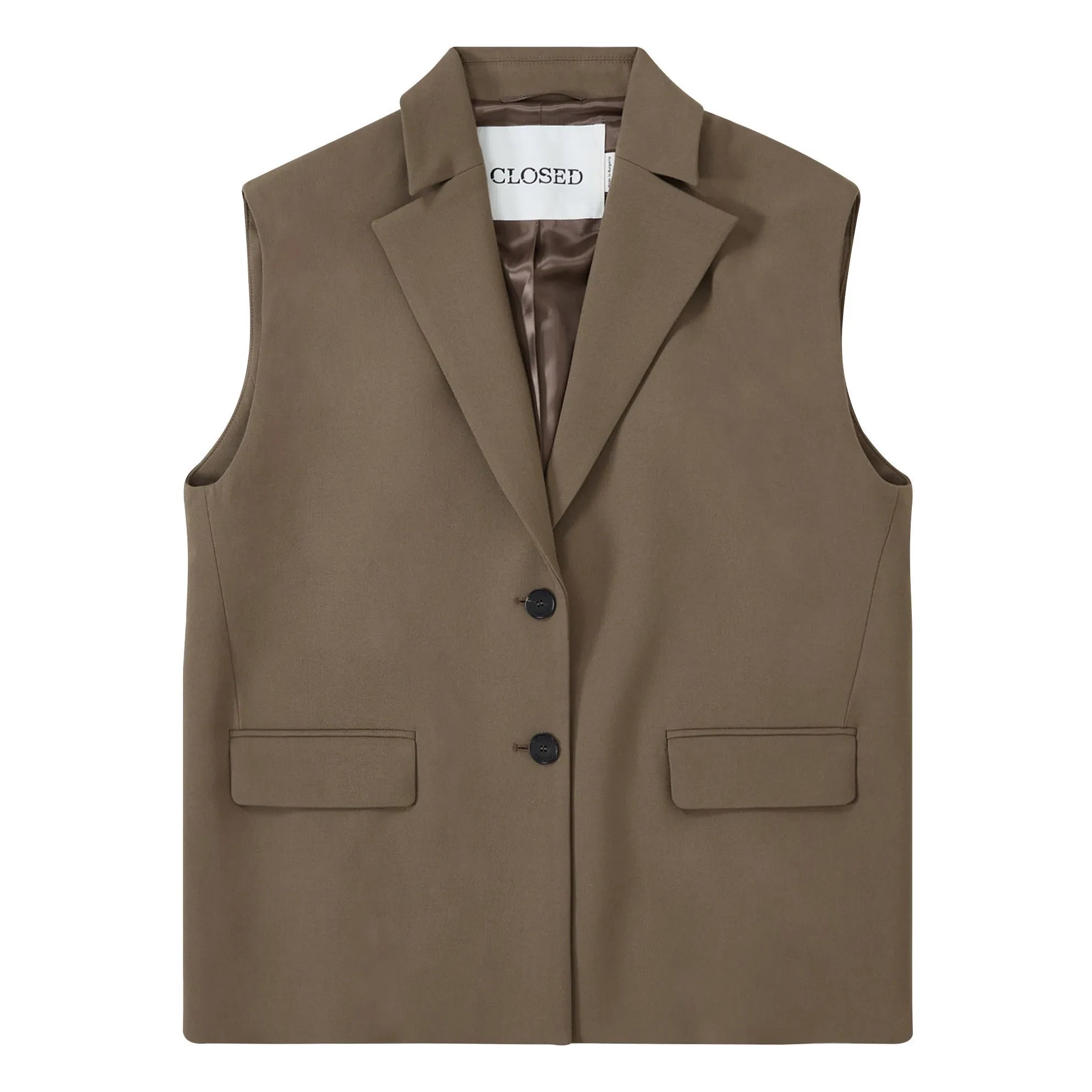 Closed - Sleeveless Blazer | Khaki