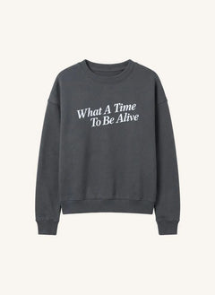 Cos I Said So - "What A Time" Organik Pamuklu Sweatshirt | Gri