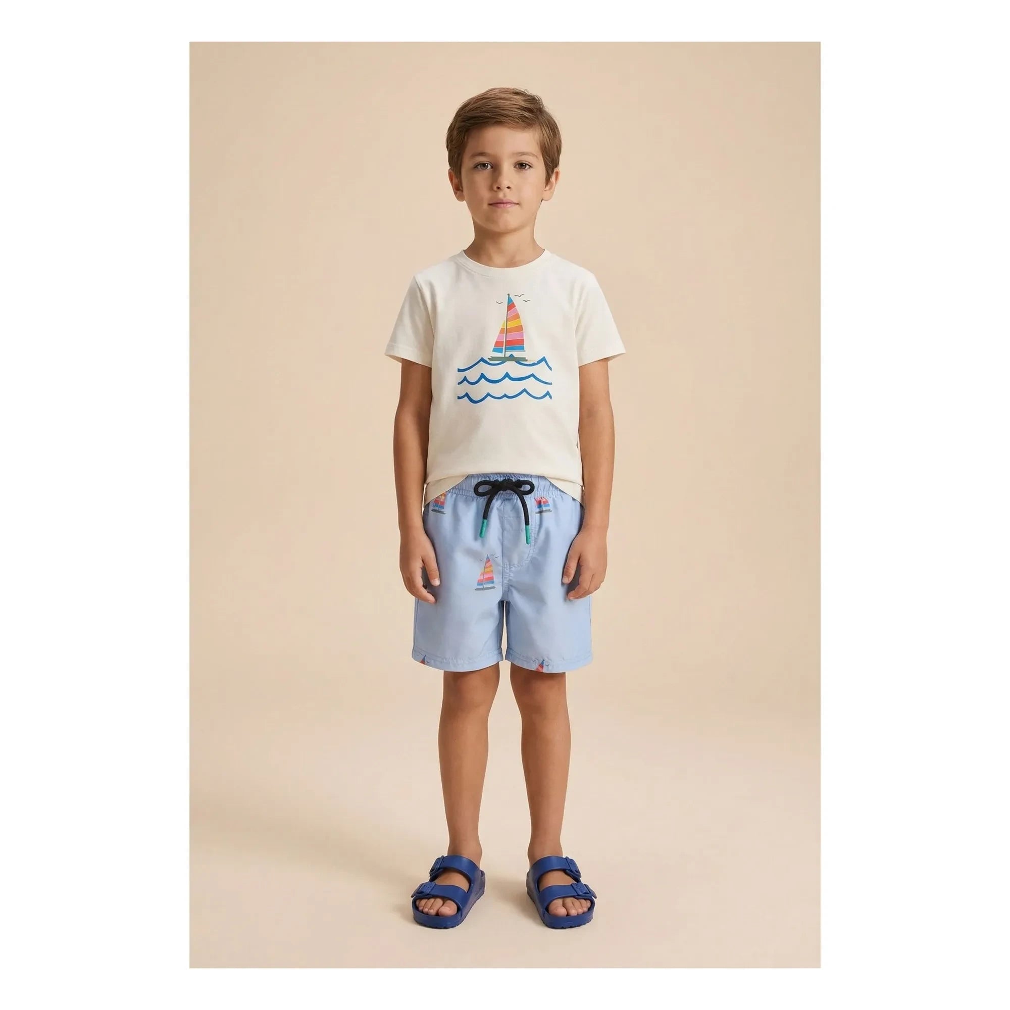 Pepita & Me - Light Blue Sailing Shorts