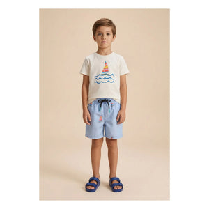 Pepita & Me - Light Blue Sailing Shorts