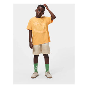 Molo - Riley Palm Smile Organic Cotton T-Shirt | Orange
