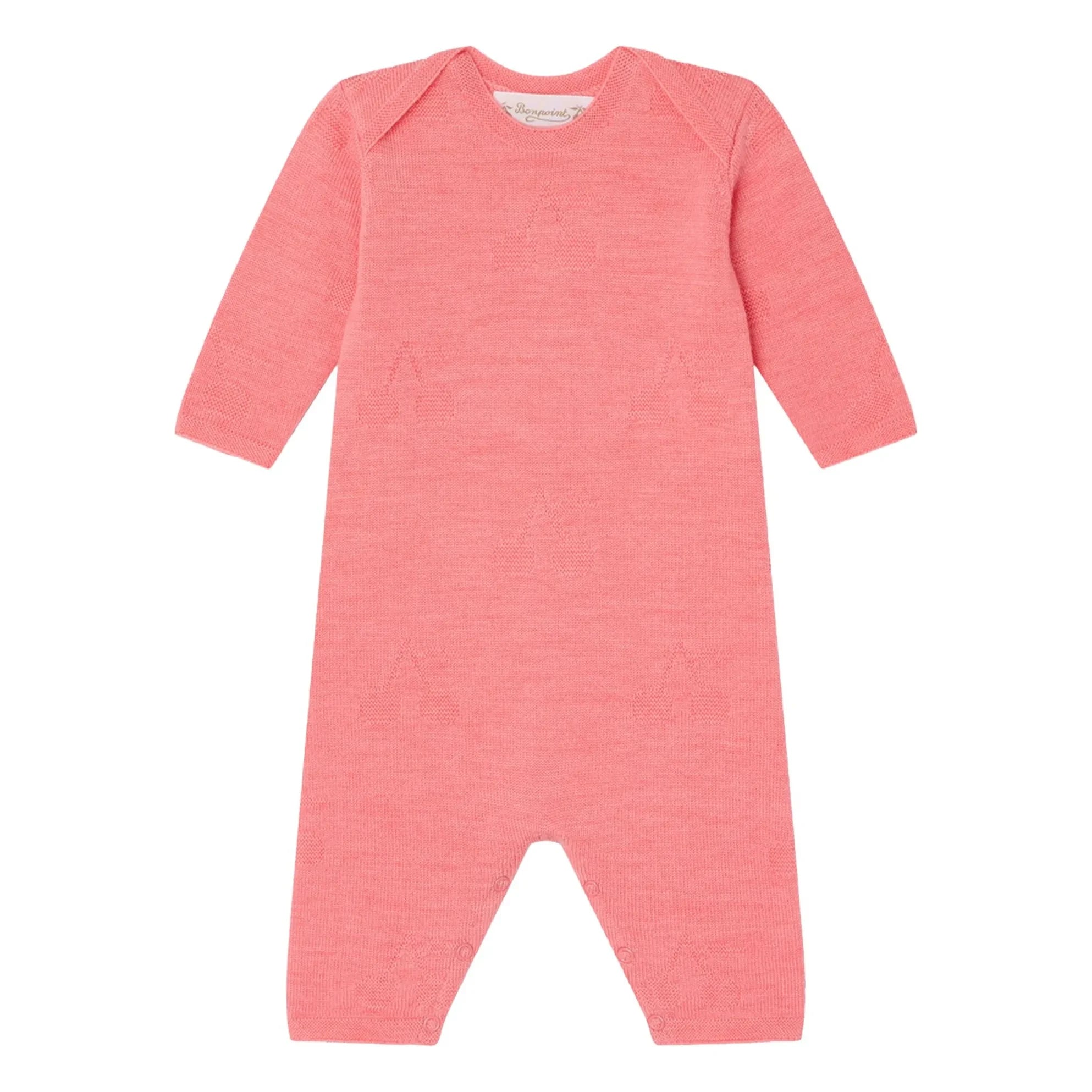 Bonpoint - Elin Wool Romper | Powder Pink