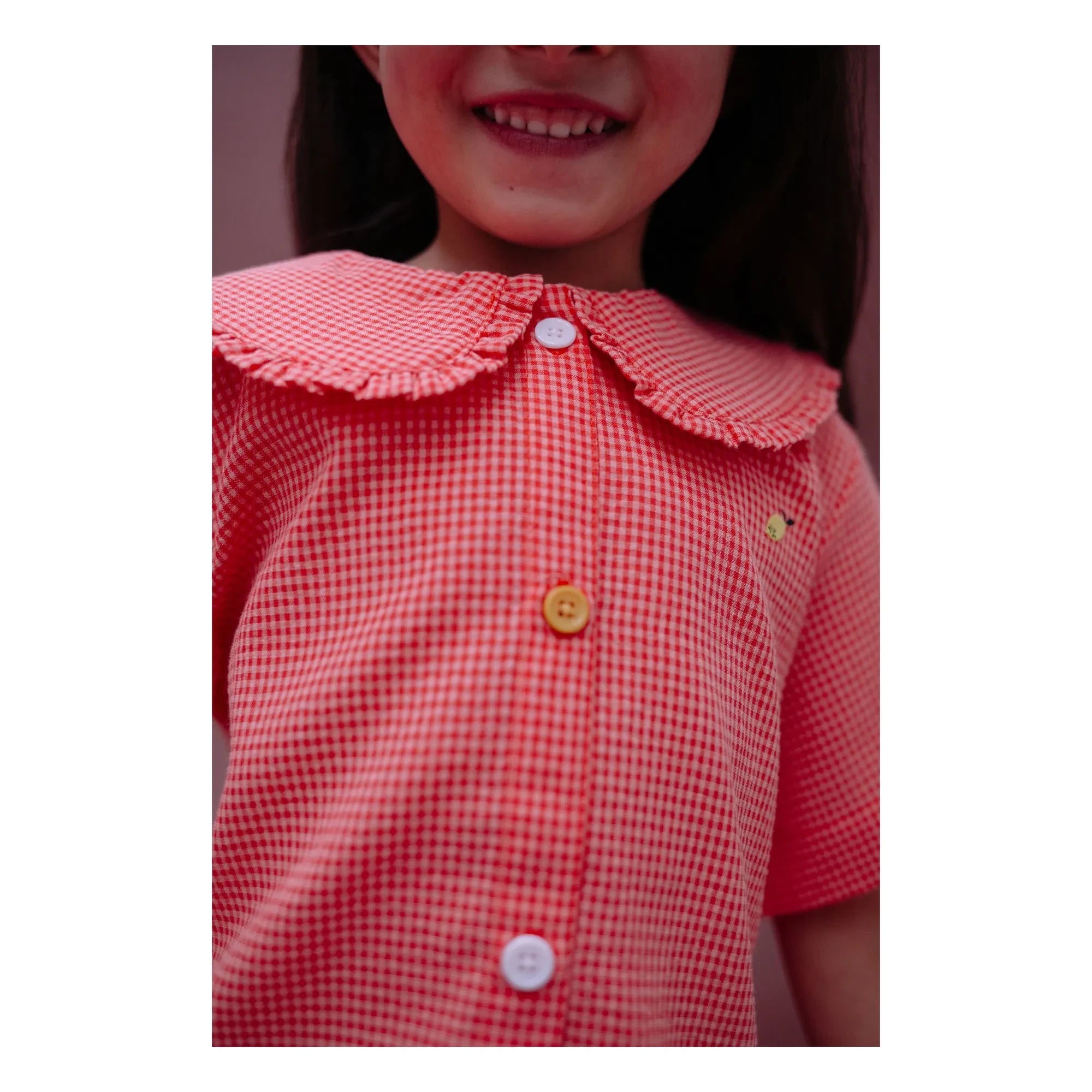 Sticky Lemon - Citron Petits Carreaux Blouse | Coral
