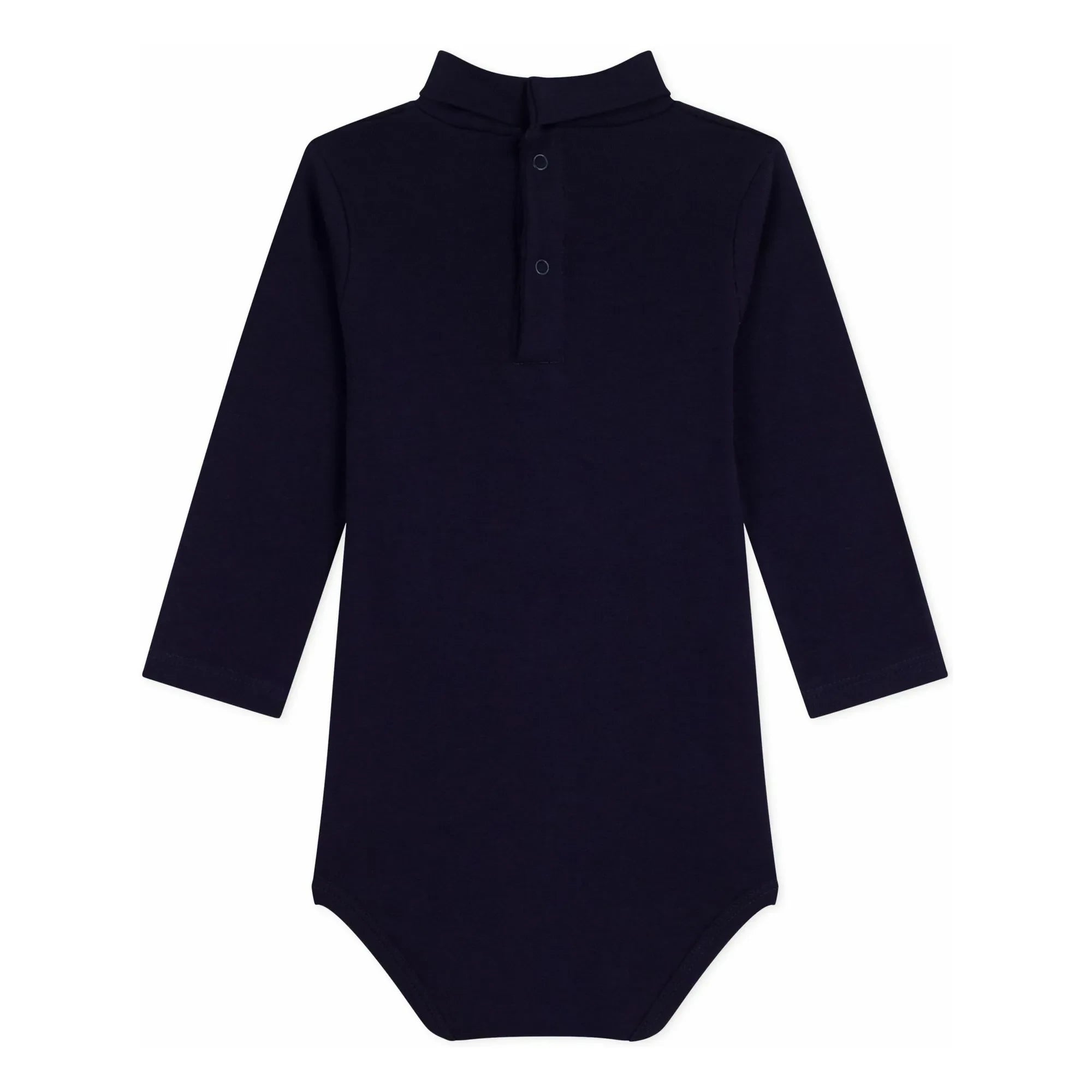 Petit Bateau - Organic Cotton Turtleneck Bodysuit | Night Blue