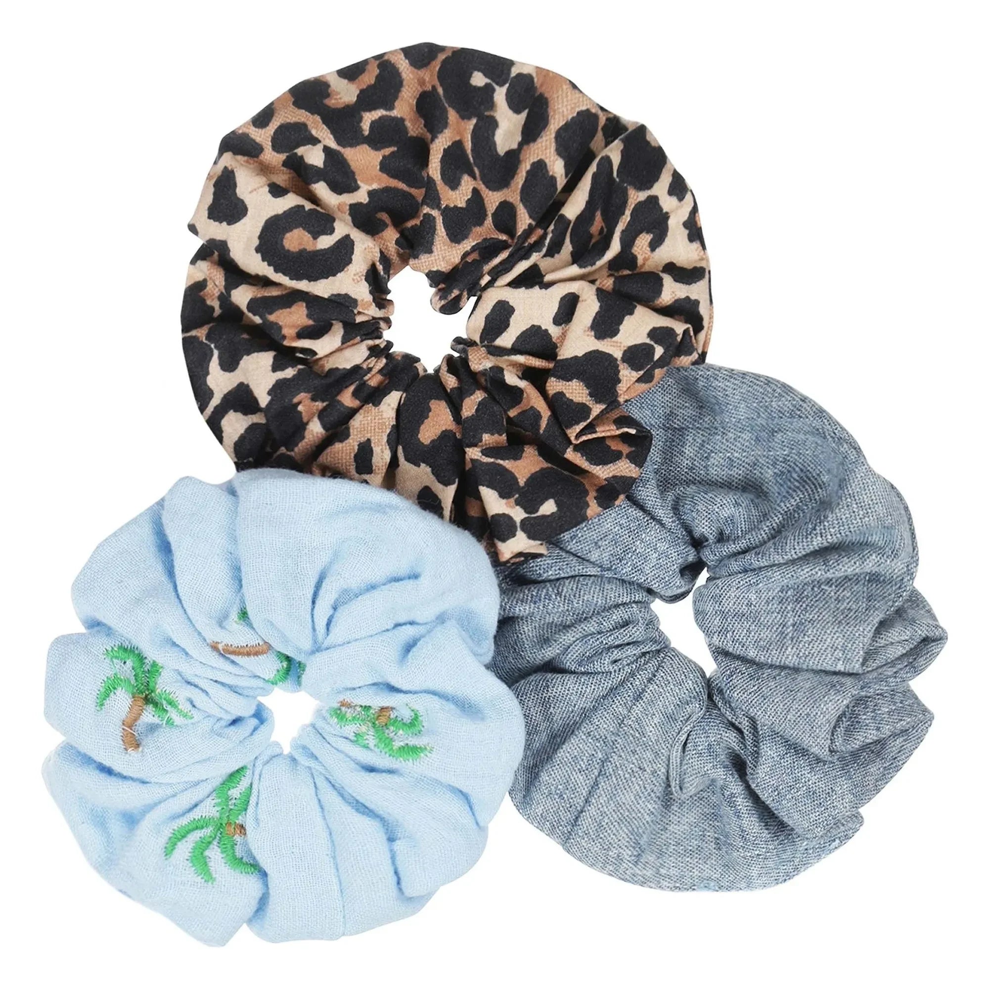 Tumble N'Dry - 3-Piece Leopard Hair Clip Set | Blue