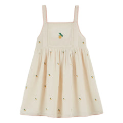 Emile et Ida - Lemon Embroidered Dress | Cream