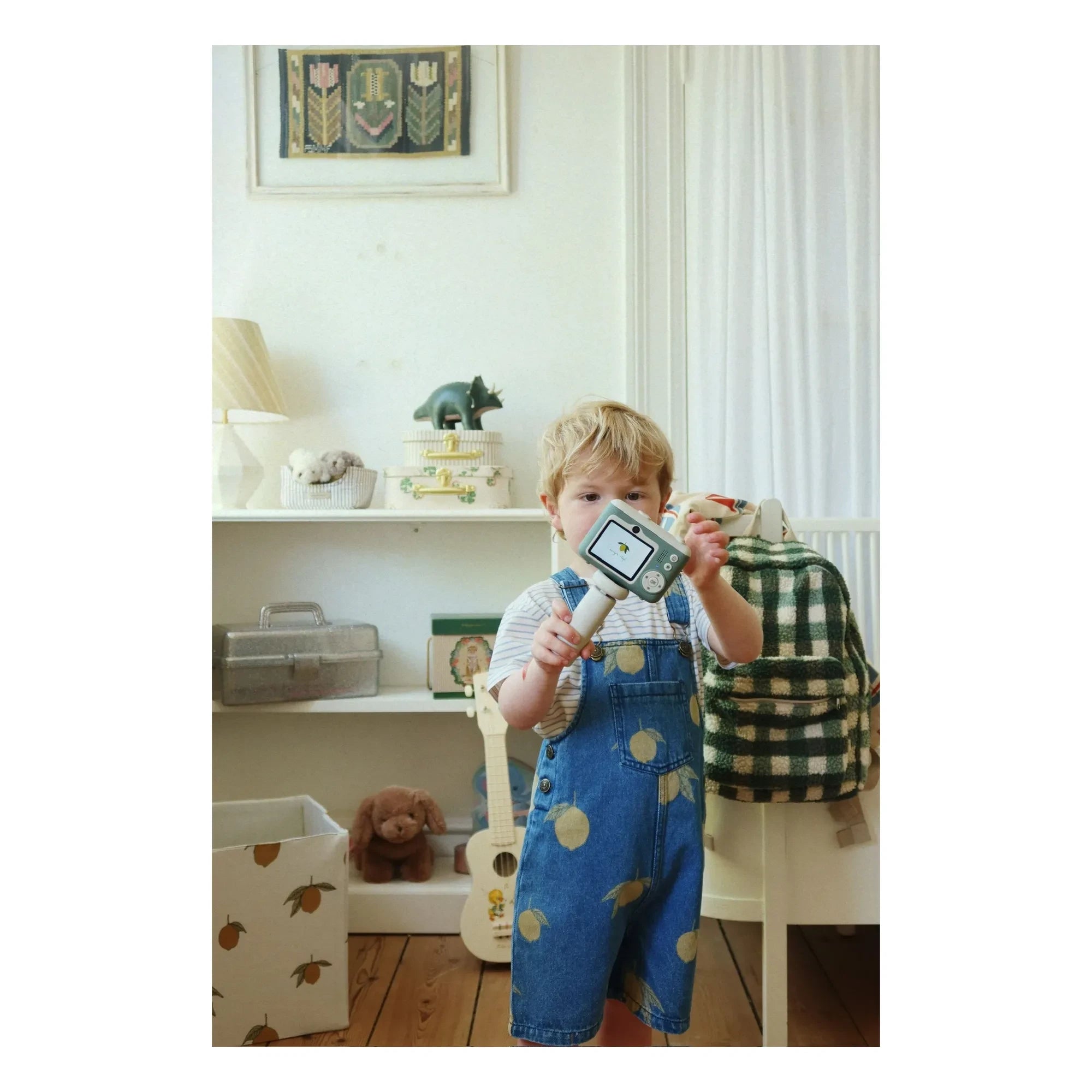 Konges Sløjd - Lemon Denim Overalls Shorts Made of Organic Cotton | Blue