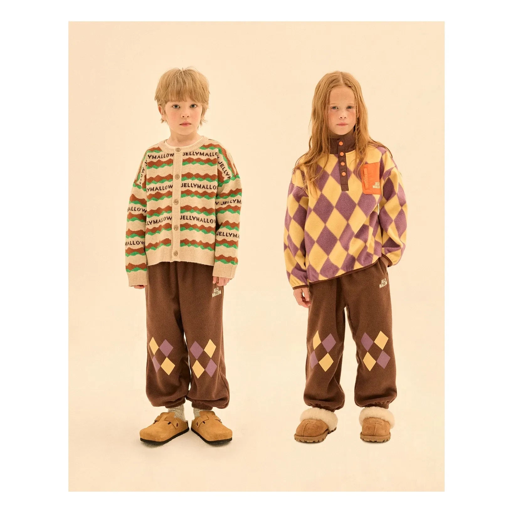 Jelly Mallow - Losanges Jogger | Brown