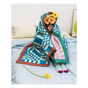 Tarta Gelatina - Striped Double-Sided Quilt | Blue