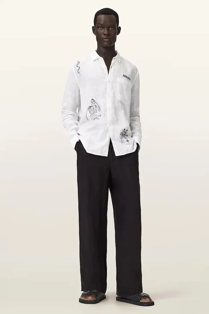AllSaints erkek keten gömlek TERROR