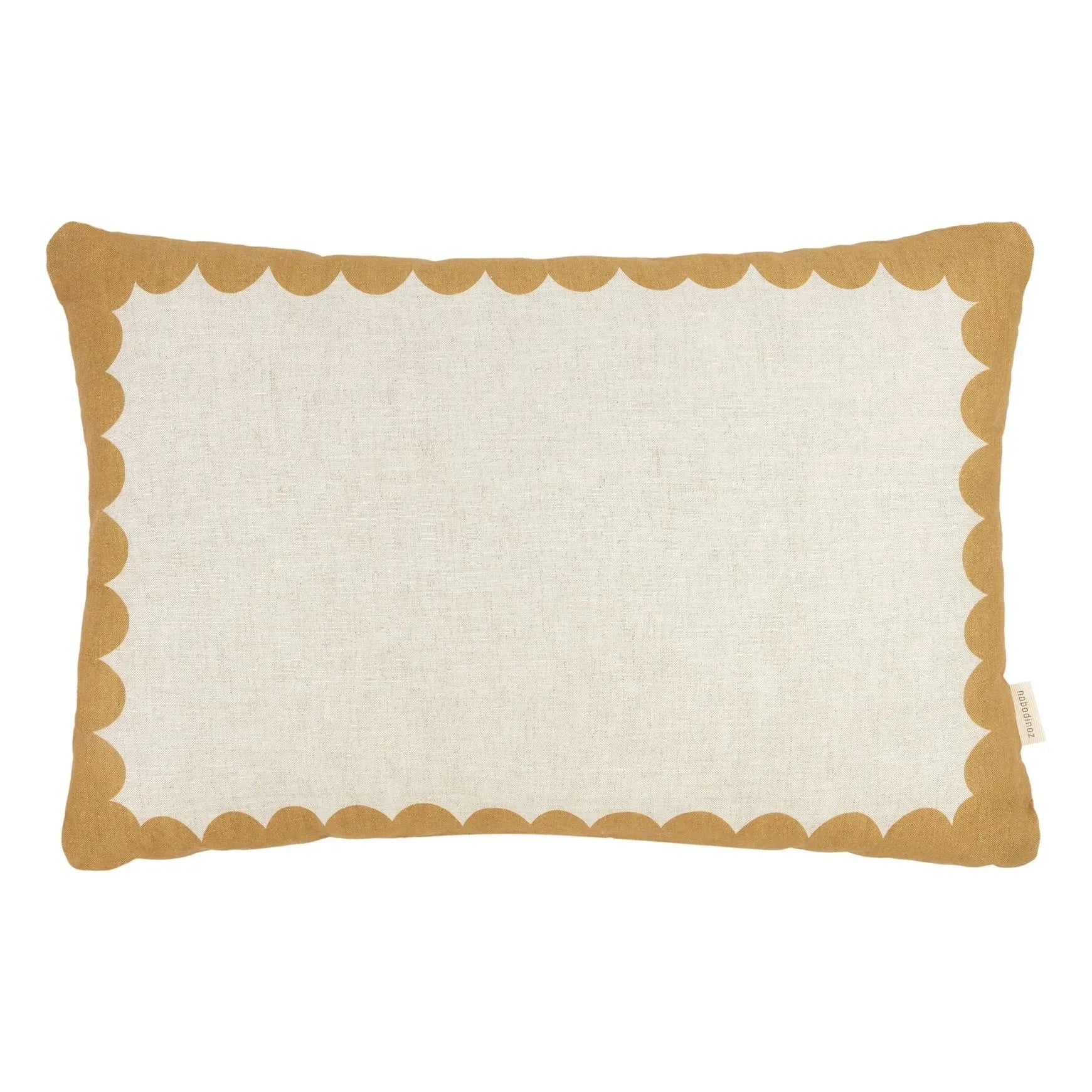 Nobodinoz - Vibes Rectangular Cushion - French Canvas | Mustard