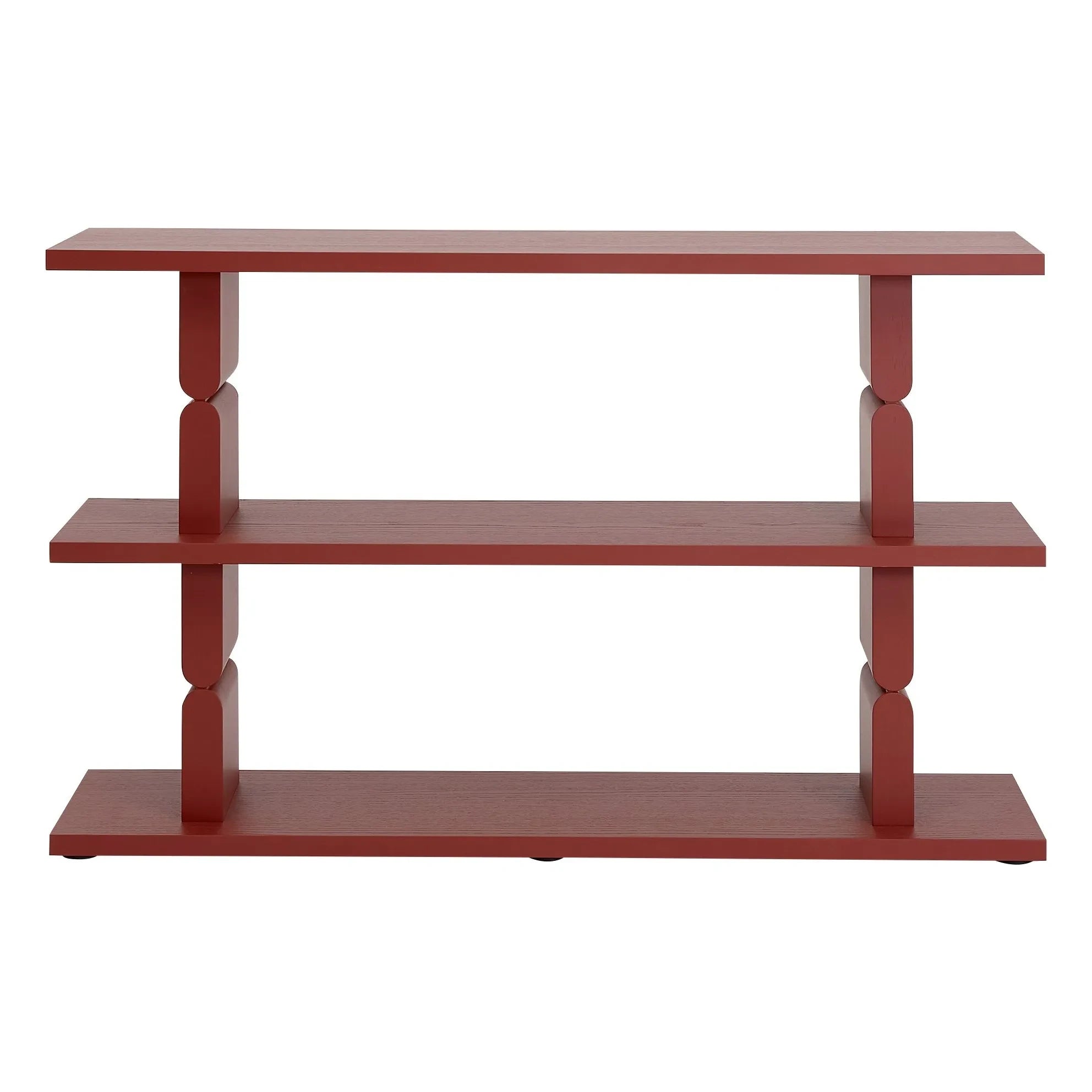 Nobodinoz - Noon painted wooden bookshelf | Red Brown