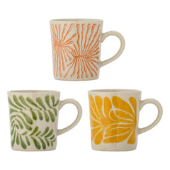 Bloomingville - Fauni Stone Ceramic Mug - Set of 3 | Multicolored